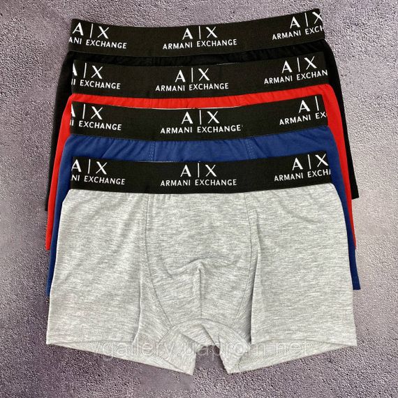 Мужские трусы Armani Exchange, мужские боксеры Армани, хлопковые трусы Армани Премиум качества M, Серый