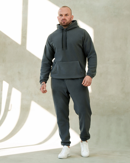 Костюм Плюш капюшон графит S | Зображення 3