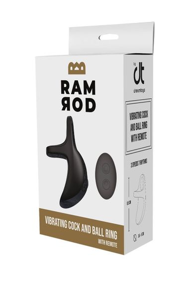 Ерекційне віброкільце Dreamtoys Ramrod з пультом, чорне Sex Aura | Зображення 3