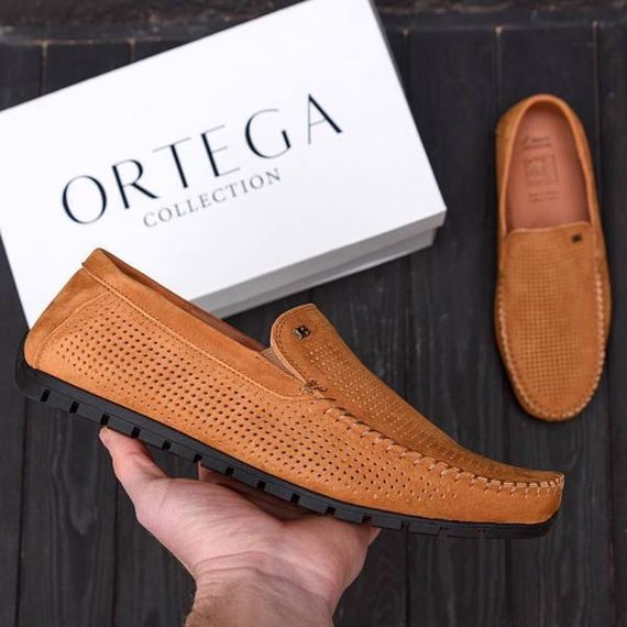 Літні шкіряні кеди Legges перфорація рижі | Зображення 7