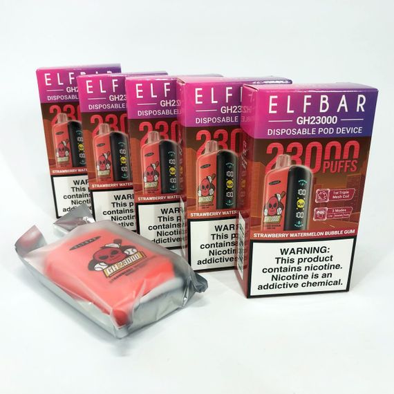 ELF BAR GH 23000 5%. Клубнично-арбузная жевательная резинка (Strawberry Watermelon Bubble Gum) | Зображення 2