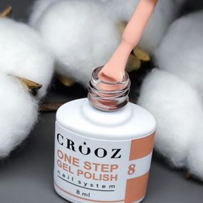 Однофазный гель лак Crooz One Step Gel Polish №08 (теплый беж с ноткой пудры) 8мл