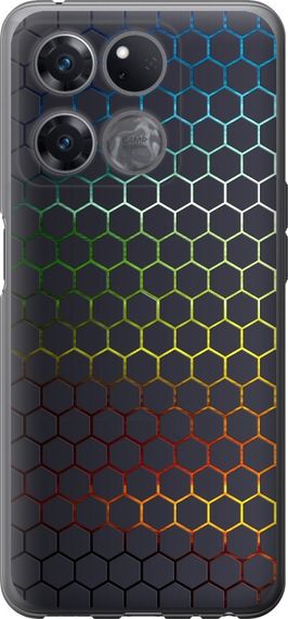 Чехол на OnePlus Ace Racing Переливающиеся соты "498u-2955-17620"