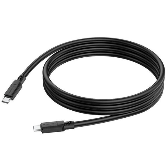 Дата кабель Borofone BX81 Type-C to Type-C 60W (1m) Черный | Зображення 3