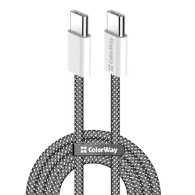 Кабель USB PD Type-C/Type-C ColorWay CW-CBPDCC068-BK 3,0A 60W 2м чорний