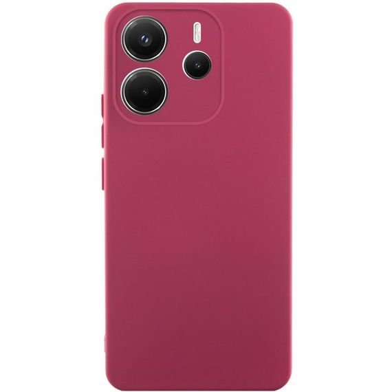 Чохол TPU GETMAN Liquid Silk Full Camera для Xiaomi Redmi Note 14 4G (Europe version) Бордовий / Marsala