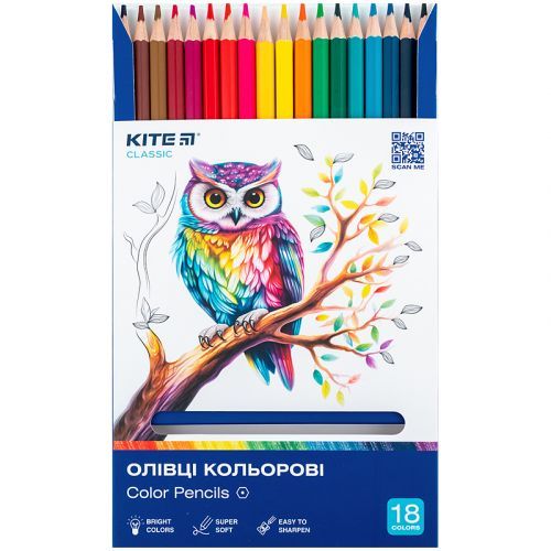 Олівці кольорові, 18 шт. Kite Classic | Зображення 3