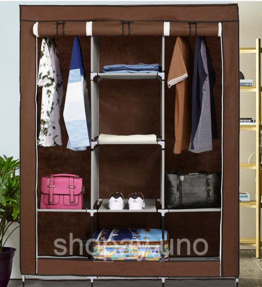 Складной тканевый шкаф STORAGE WARDROBE 88130 на 3 секции, 130х45х175 см | Зображення 3