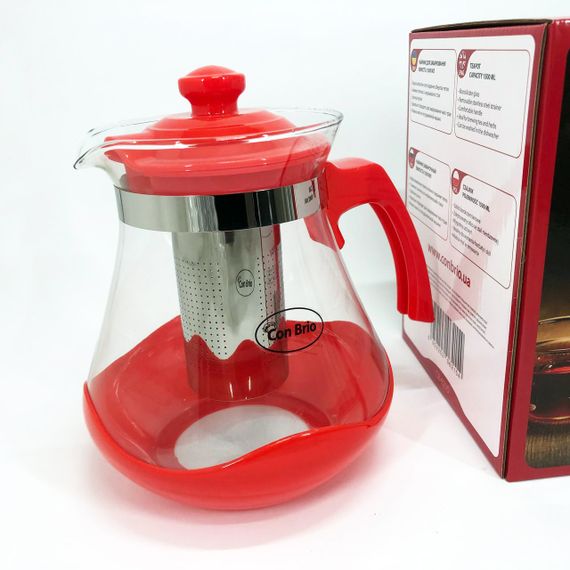 Чайник для заварювання Con Brio Green CB-6215 1,5 л, Чайник для заварювання якісний на кухню. Колір: червоний | Зображення 8