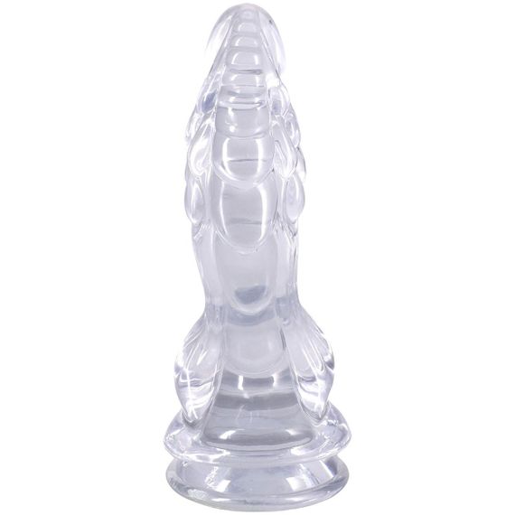 Фентезійний фалоімітатор Doc Johnson Crystal Jellies - Invader Dong 8.5 Inch - Clear Sex Aura | Зображення 2