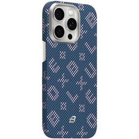 TPU+PC чохол Blueo Gilded Tactile Woven with MagSafe для Apple iPhone 15 Pro (6.1") Blue