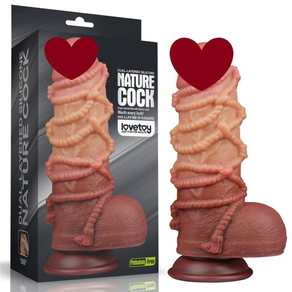 Фалоiмiтатор значного розмiру 9.5''DUAL LAYERED PLATINUM SILICONE Sex Aura