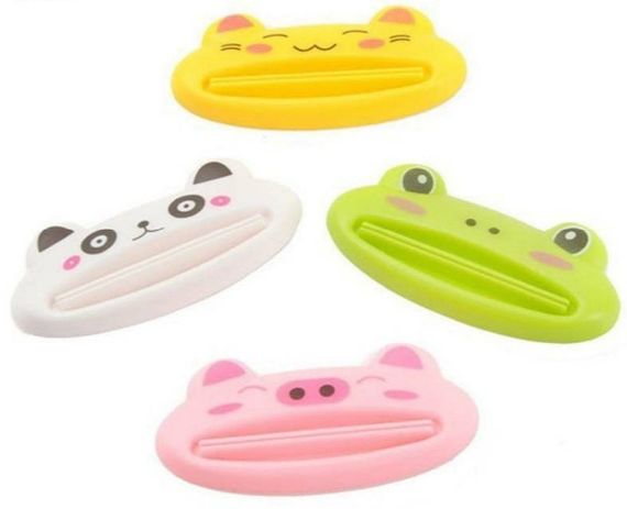 Дозатор зубной пасты с животными (кошка), держатель тюбика для лёгкого выдавливания зубной пасты. Жёлтый | Зображення 4
