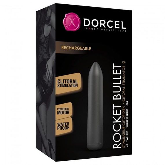 Перезаряджувана віброкуля Dorcel Rocket Bullet Black | Зображення 2