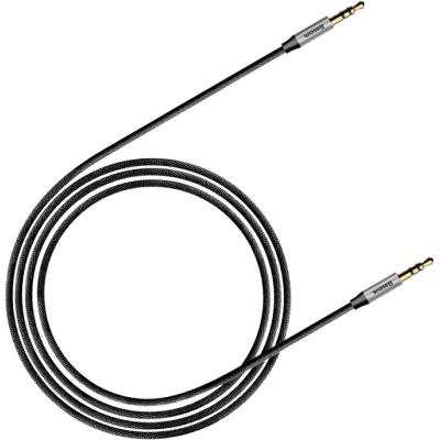 Кабель мультимедійний Jack 3.5mm Yiven M30 M/M 1m silver-black Baseus (CAM30-BS1) (CAM30-BS1) | Зображення 1