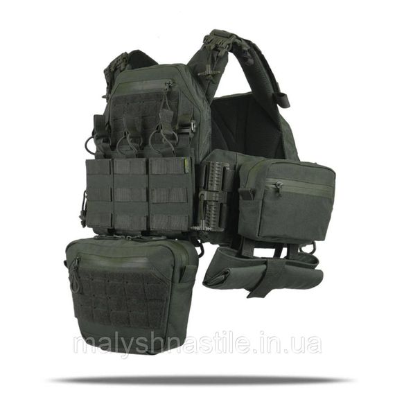 Комплект №2: Плитоноска Kiborg GU gen.2 + 6 підсумків хакі
