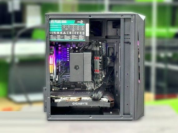 Ігровий ПК AeroCool CS-107 v2 Tower / AMD Ryzen 5 5500 (6 (12) ядер по 3.6 - 4.2 GHz) / 16 GB DDR4 / 480 GB SSD / nVidia GeForce GTX 1660 Super, 6 GB GDDR6, 192-bit / 600W / Win 11 б/в | Зображення 3