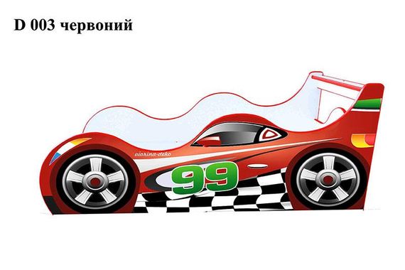 Дитяче ліжко машинка Драйв модель D 003 Форсаж колір червоний для дітей і підлітків | Зображення 1