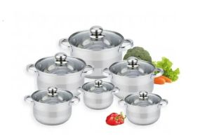 Набір каструль 12 предметів з нержавіючої сталі Benson BN-296
