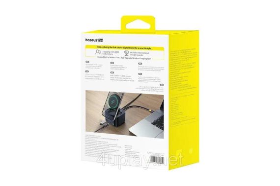 Бездротовий зарядний пристрій Baseus MagPro Series II 7-in-1 USB-C Hub with 15W Qi2 Wireless Charger | Зображення 7