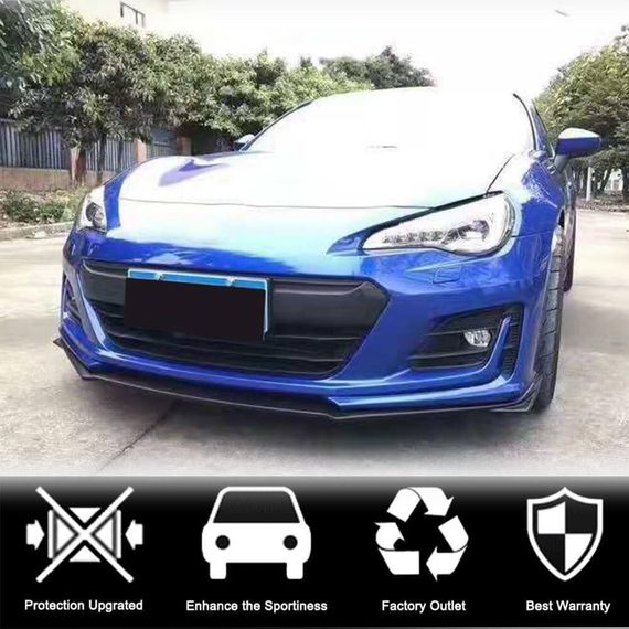 Накладка на передній бампер Lip V1 (2017-2021, Карбон) для Subaru BRZ рр | Зображення 1