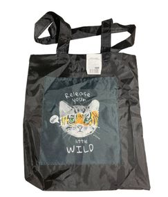 Сумка шопер  з кишенею 4Profi "Little wild" оксфорд  чорна