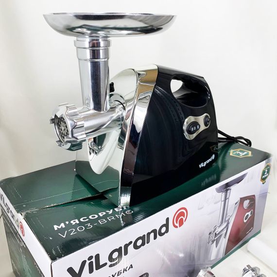 Мясорубка с насадками для нарезки овощей ViLgrand, Мощные мясорубки бытовые, Мясорубки для кафе FG-33 | Зображення 3