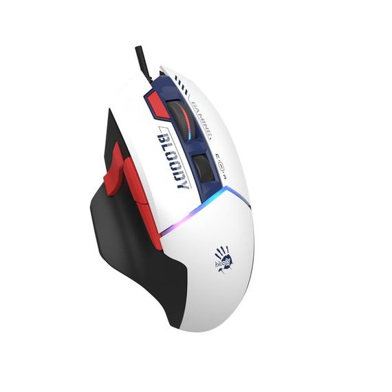 Миша ігрова Bloody W95 Ultra, колір біло-чорний | Зображення 1
