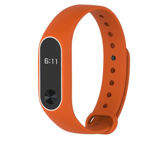 Силіконовий ремінець Primo для фітнес-браслета Xiaomi Mi Band 2 - Orange-White | Зображення 1