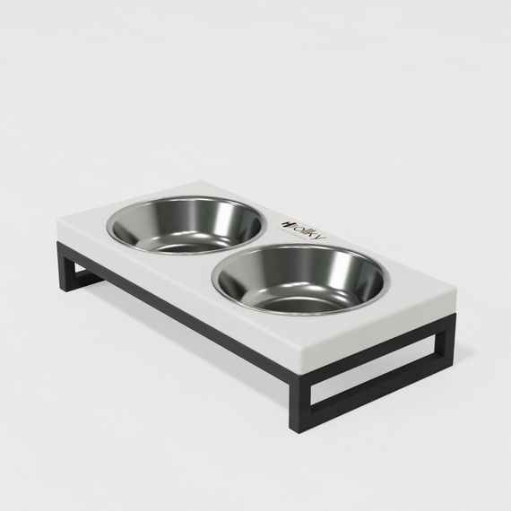 Миски на подставке для маленьких собак и котов Hollky Base XS (2 × 0,25 л) BXS-28145-GRWH | Зображення 4