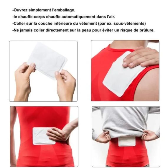 Хімічні грілки для тіла 20 шт, для спини, шиї та плечей, активуються повітрям, зігрівають до 10 годин | Зображення 5
