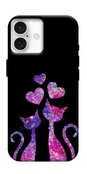 Чохол з картинкою Космічні коти для Apple iPhone 16 Plus