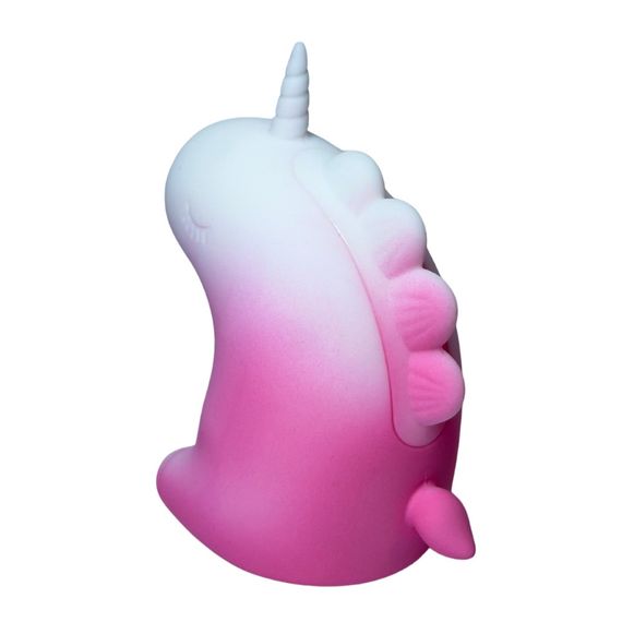 Стимулятор клітора з довгим обертовим язичком UNIVIBE Єдиноріг, 10 режимів, градієнт біло-рожевий sexstyle | Зображення 3