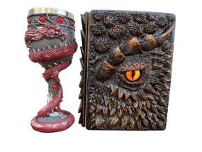 Подарунковий набір Келих 3D Танард Red і Блокнот 3D «Жар Серця Дракона»