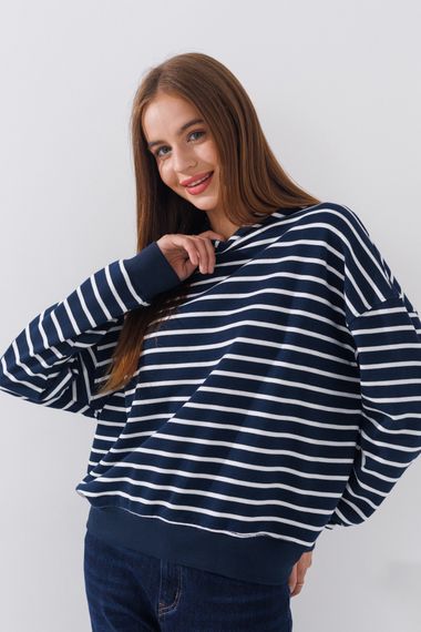 Худі з візерунком жіночий On me Onme-09 XL Темно-синій (2000990767950D) shop (2000990767950) | Зображення 1