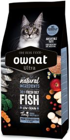 Сухий корм із рибою для стерилізованих котів Ownat Ultra Cat Fish Sterilised, 3 кг