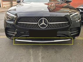 Хром полоска на передний бампер 2020-2024 (нерж) для Mercedes E-сlass W213 2016 -2024 гг