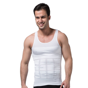 Утягивающая майка для мужчин Белая 2XL