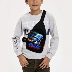 Сумка через плече дитяча Супер Сонік 29х17 см сумка слінг для хлопчика (02200)