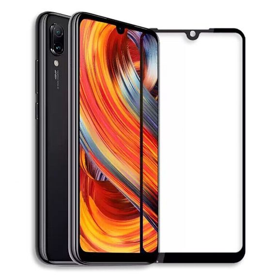 Захисне скло 2.5D на весь екран для Xiaomi Redmi Note 7 колір Чорний | Зображення 1