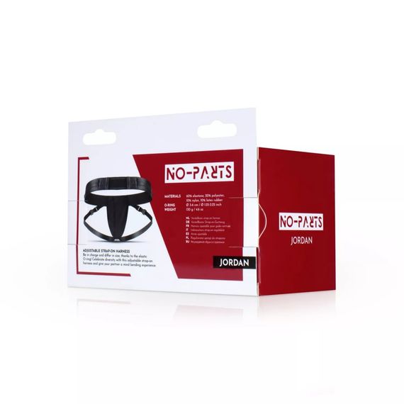 Труси для страпону з одним кріпленням No-Parts Jordan чорні, One Size | Зображення 4