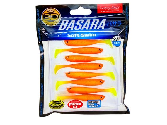 Виброхвосты 2,5 " LJ Лаки Джон 3D Series BASARA SOFT SWIM 140402-PG03 | Зображення 1
