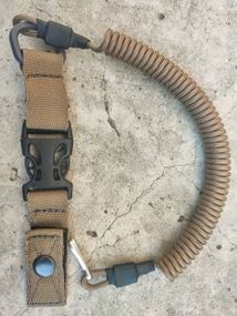 Страхувальний шнур тренчик економ з фастексом, швидкознімний (паракорд, койот) MAS