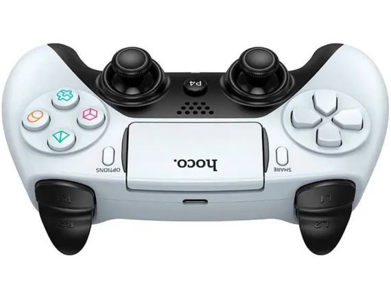 Геймпад Hoco GA1 универсальный Bluetooth контроллер 6-Axis, RGB, с вибрацией, для PS4, Android, iOS, Windows - White | Зображення 5