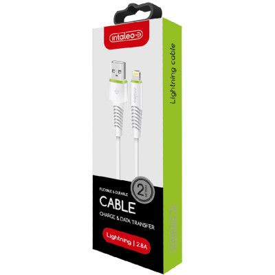 Дата кабель USB 2.0 AM to Lightning 2.0m CBFLEXL2 white Intaleo (1283126521416) | Зображення 1
