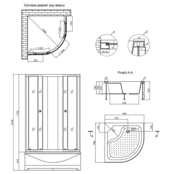 Душова кабіна Kroner KRP Harz - C.Т.G. (CV029564) | Зображення 1