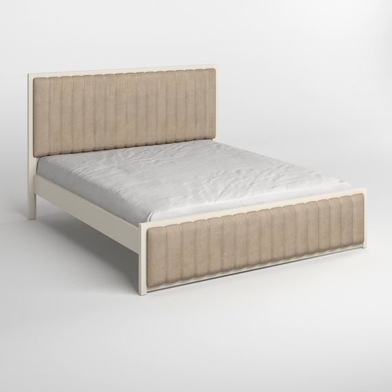 Полуторне дерев'яне ліжко Mebigrand Відень Айворі (S0505Y30R)/Аляска 23 (Бежевий) 120х200 см (MBG-10990) | Зображення 1