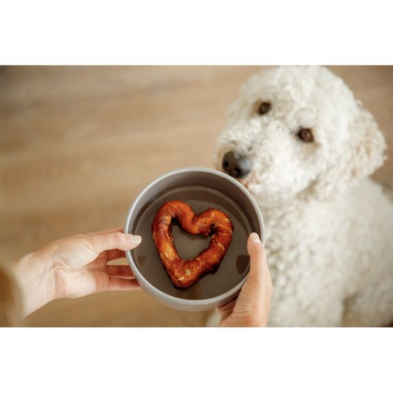 Миска Trixie для собак керамічна з резиновою основою 0,4 л 12 см сіра | Зображення 2