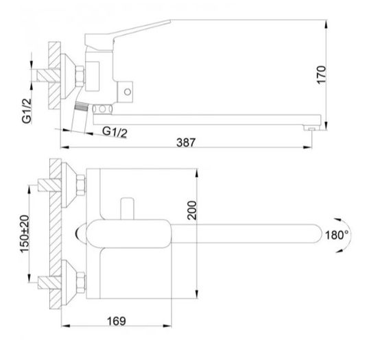 Змішувач для ванни Frap F2261 | Зображення 5