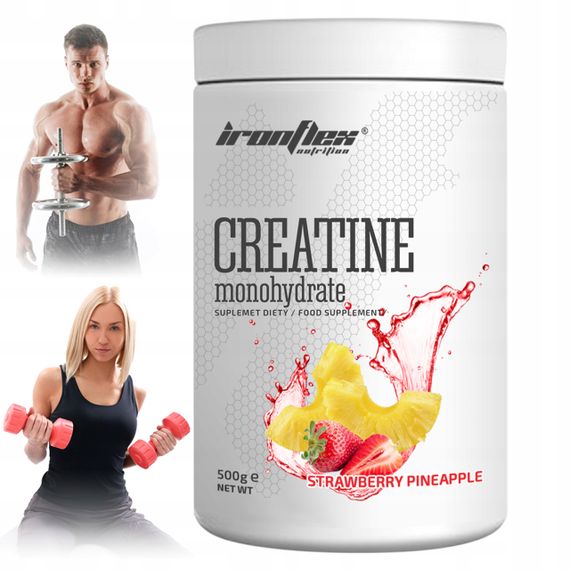 Креатин моногідрат Iron Flex Creatine Monohydrate 500 g (Strawberry pineapple) | Зображення 1